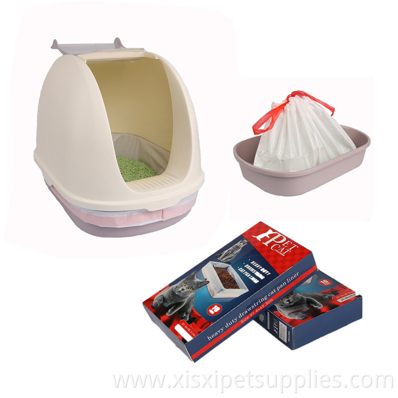 Cat Litter Box Liners 10 Count Per Pack, Kitty Cat Elastic Cat Pan Liners